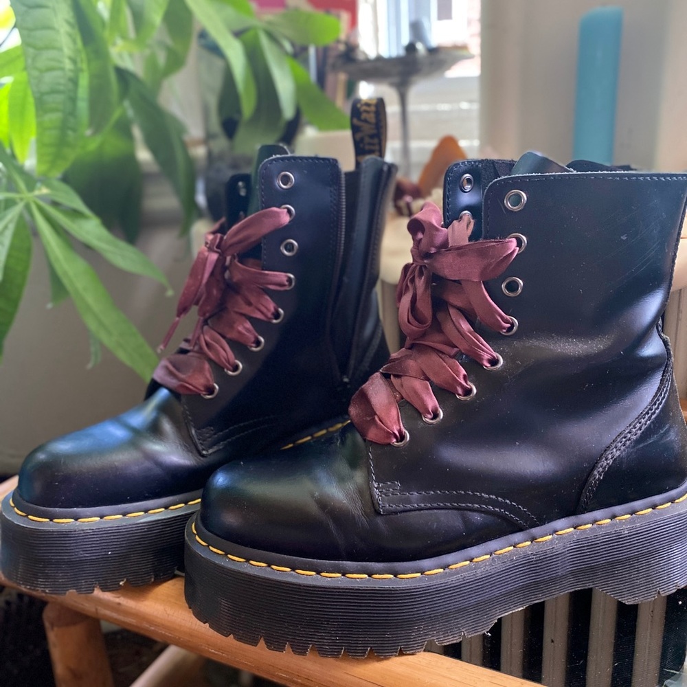 Doc Martens Jadon Platform Boots with Ribbon Laces